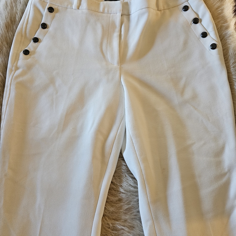 White House Black Market Cream Trousers